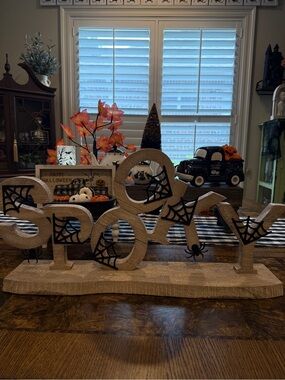 T.J.Maxx Wooden 'Spooky' Layered Table Sign